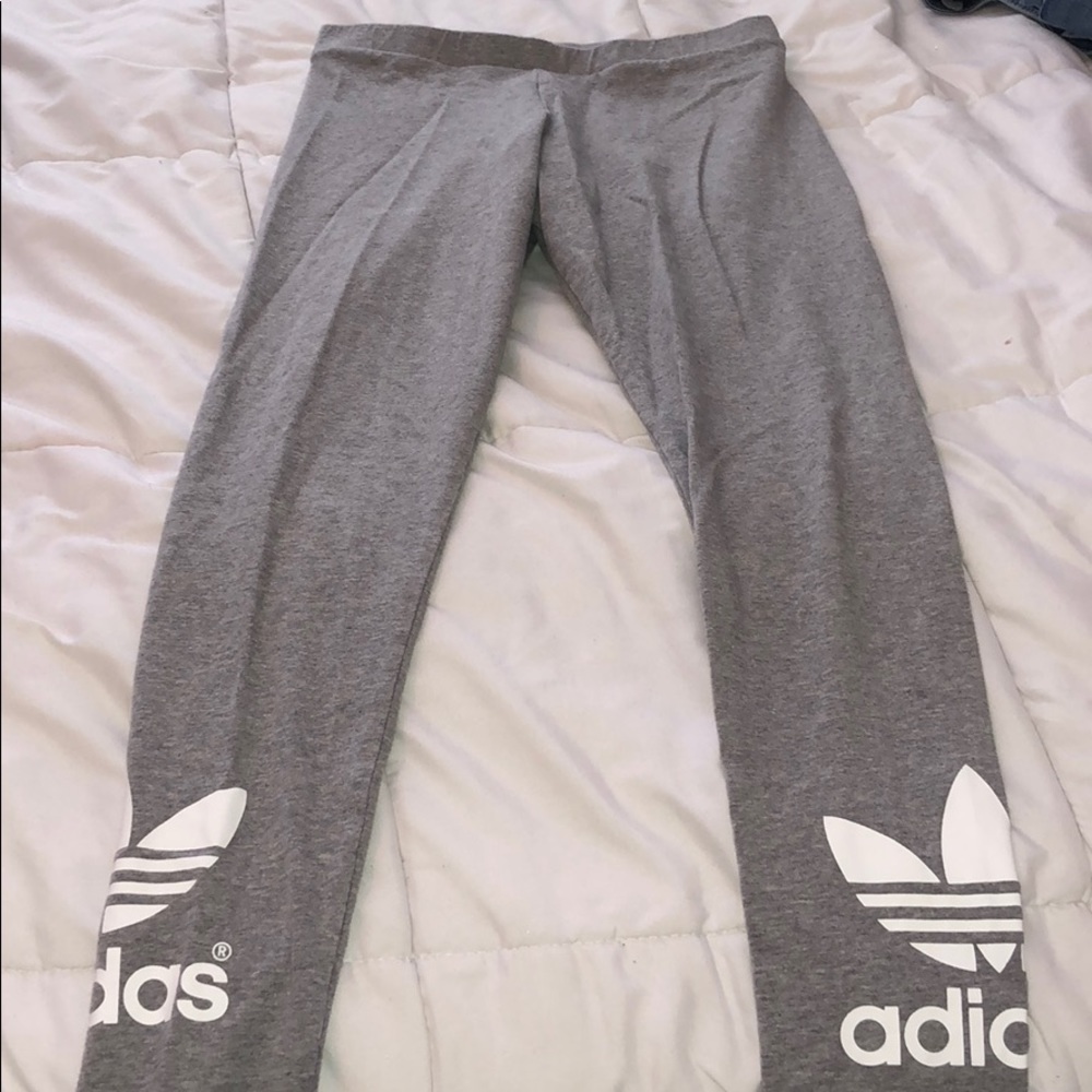 gray adidas leggings